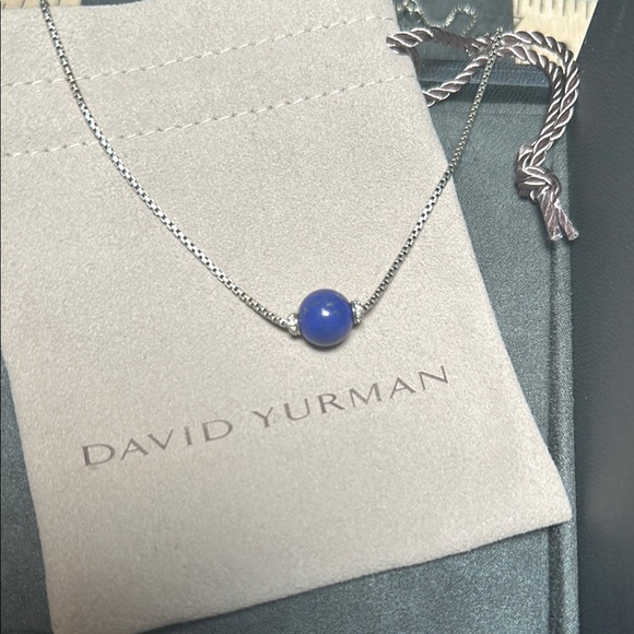 Genuine David Yurman Solari Blue Lapis with diamonds Necklace - Picture 1 of 8